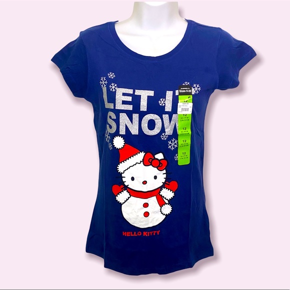 NWT Hello kitty let it snow graphic tee